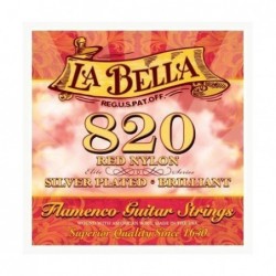 LB820 Juego de Cuerdas La Bella 820 Nylon Rojo