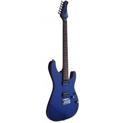 Guitarra Electrica Egmond GSX-880B Tipo Superstrat de arce rizado Color Azul