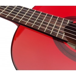 C320.580 Roja Guitarra Flamenca Vicente Tatay Tomas - Fondo de Sicomoro con Tapa de Abeto - Acabado Brillo Teñida de Rojo