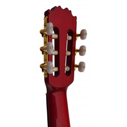 C320.580 Roja Guitarra Flamenca Vicente Tatay Tomas - Fondo de Sicomoro con Tapa de Abeto - Acabado Brillo Teñida de Rojo