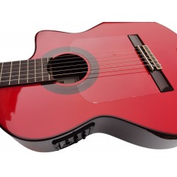 C320.580RS CEQ Roja Guitarra Flamenca Vicente Tatay Tomas - Fondo de Palosanto con Tapa de Abeto - Amplificada con Cutaway