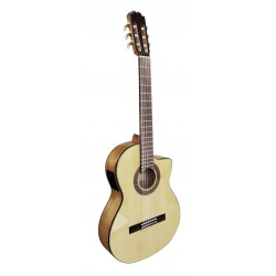 Vicente Tatay C320.580CE – Guitarra Flamenca Amplificada con Cutaway, Previo Joyo, Alma Ajustable y Golpeador