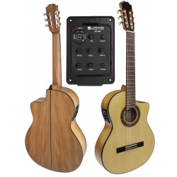Vicente Tatay C320.580CE – Guitarra Flamenca Amplificada con Cutaway, Previo Joyo, Alma Ajustable y Golpeador