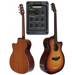 Egmond OM26SCE – Guitarra Acústica Toda Maciza OM con Cutaway y Previo Fishman PSY-301