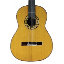 Antonio de Toledo • Modelo Tomatito Andalucia Blanca con tapa Torrefactada - Guitarra Flamenca en acabado Natural